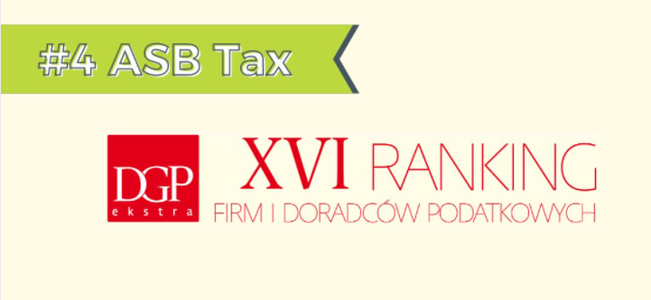 ASB Tax in TOP 5 tax advisory companies in Poland