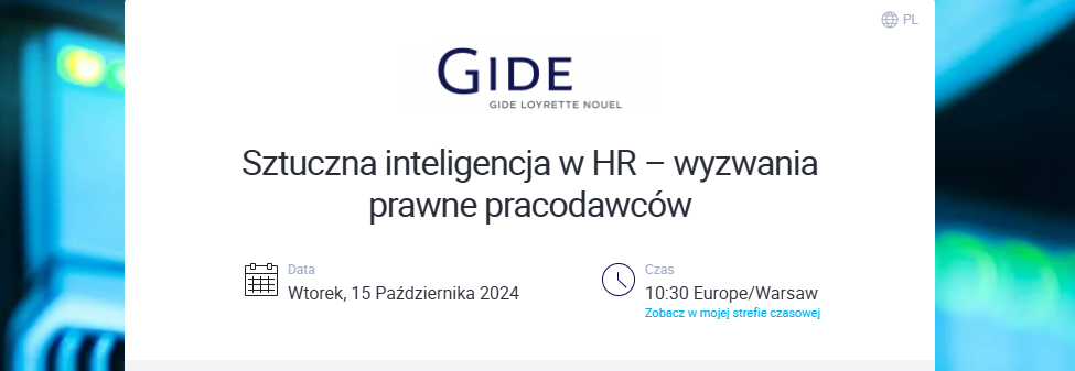 Artificial Intelligence in HR – Legal Challenges for Employers I Gide Loyrette Nouel I Webinar