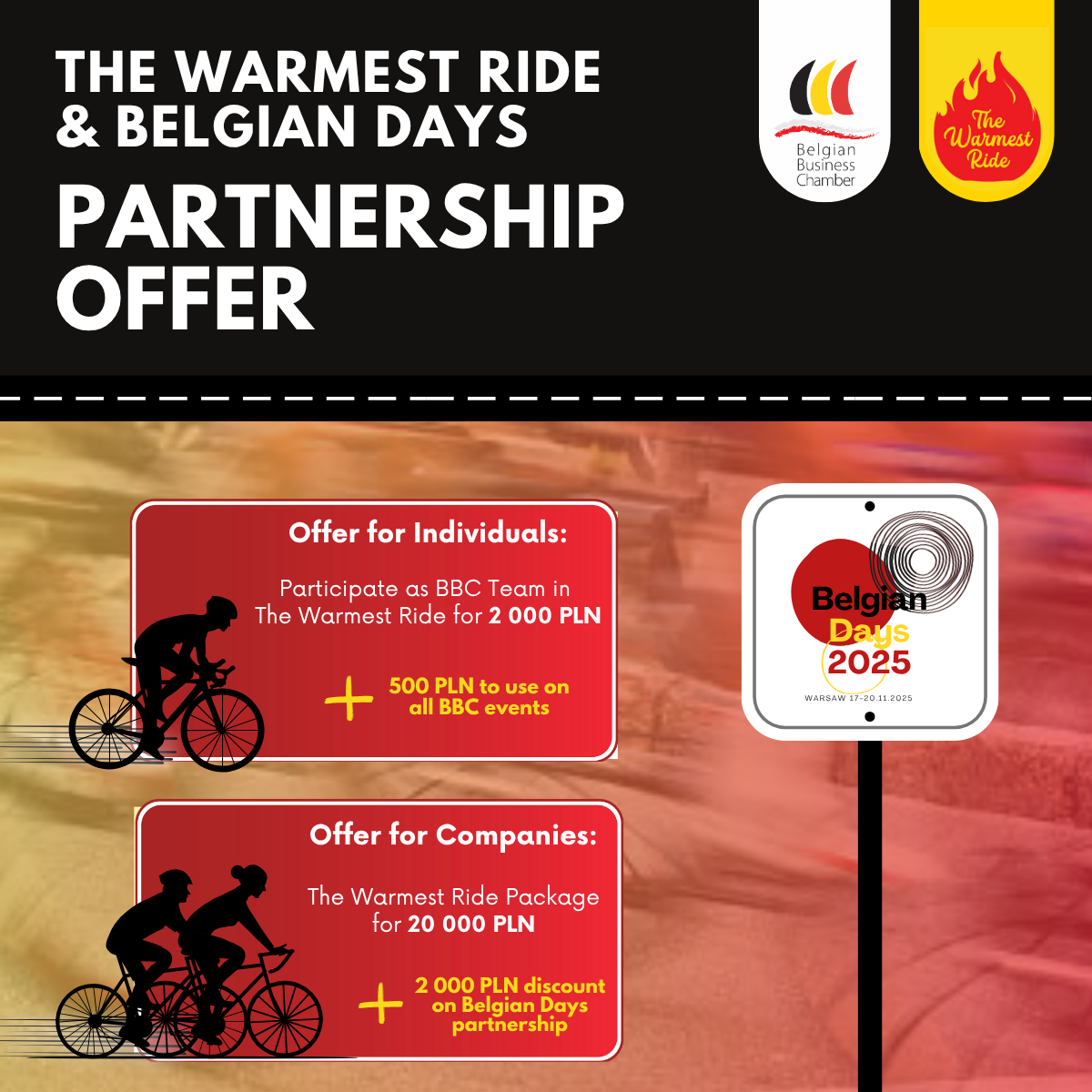 The Warmest Ride & Belgian Days Partnership Offer 2025