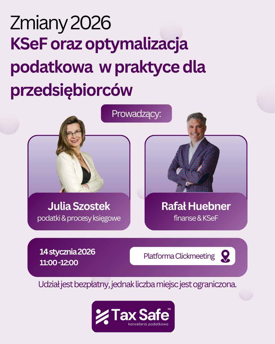 Expert Webinar: 2026 Changes - KSeF and Tax Optimisation in Practice | Tax Safe