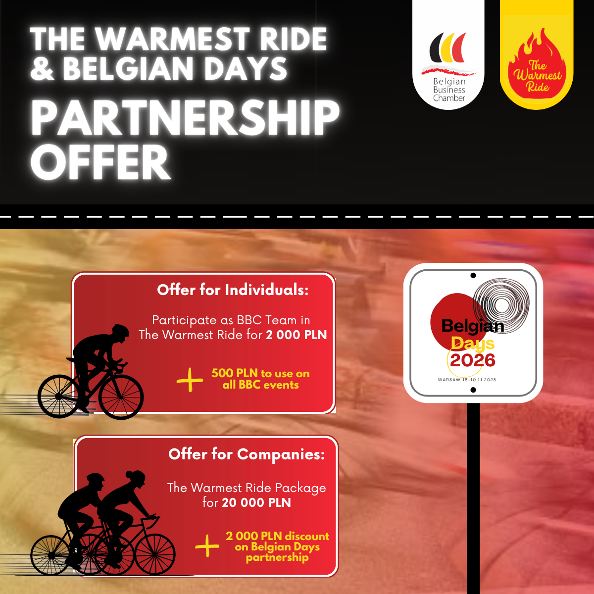 The Warmest Ride & Belgian Days Partnership Offer 2026