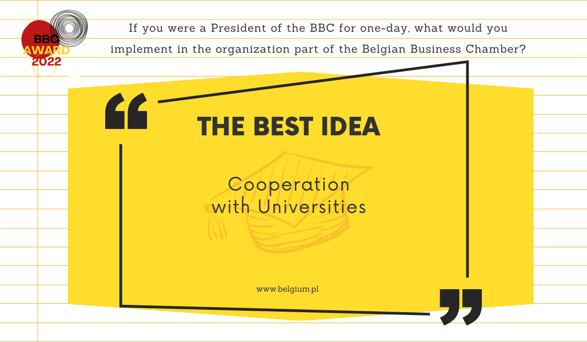 BBC Award 2022 - the best idea - Cooperation with Universities